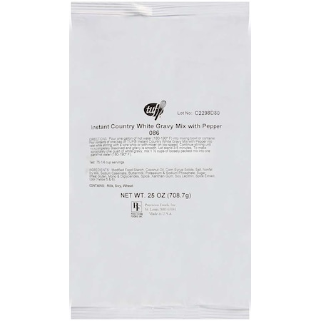 Foothill Farms Foothill Farms White Country Style With Pepper Gravy Mix 25 oz., PK8 086T-T0700